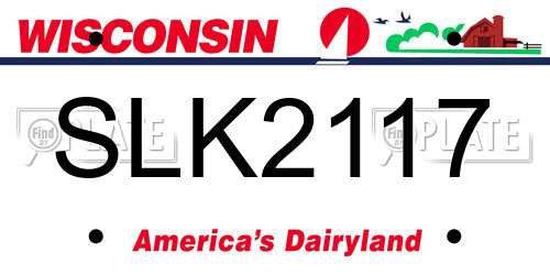 SLK2117 Wisconsin License Plate