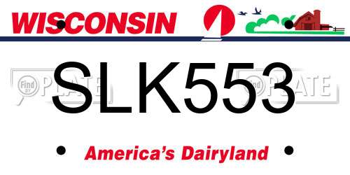 SLK553 Wisconsin License Plate