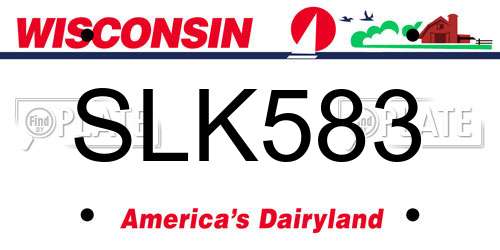 SLK583 Wisconsin License Plate