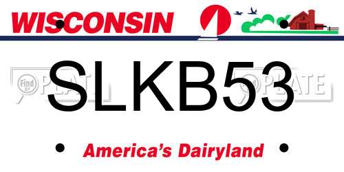 SLKB53 Wisconsin License Plate