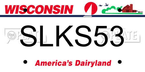 SLKS53 Wisconsin License Plate
