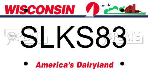 SLKS83 Wisconsin License Plate