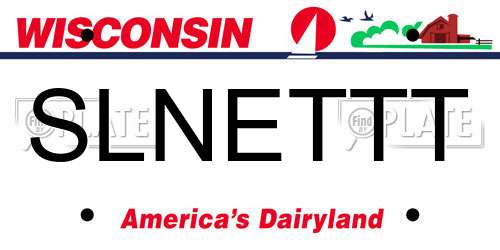 SLNETTT Wisconsin License Plate