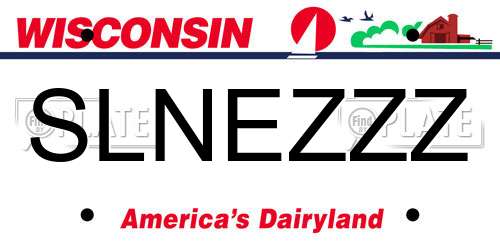SLNEZZZ Wisconsin License Plate