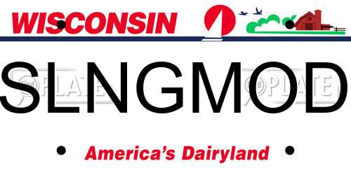 SLNGMOD Wisconsin License Plate