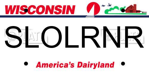 SLOLRNR Wisconsin License Plate
