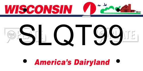 SLQT99 Wisconsin License Plate