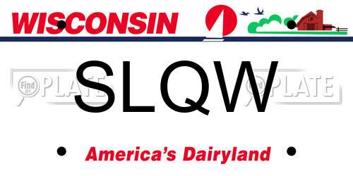 SLQW Wisconsin License Plate