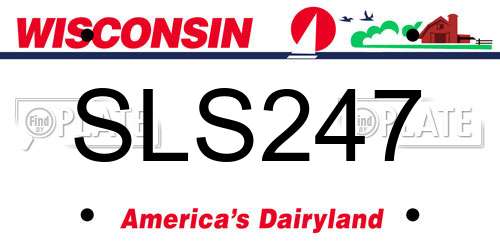 SLS247 Wisconsin License Plate