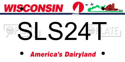 SLS24T Wisconsin License Plate