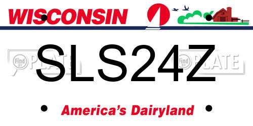 SLS24Z Wisconsin License Plate