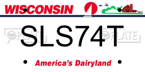 SLS74T Wisconsin License Plate