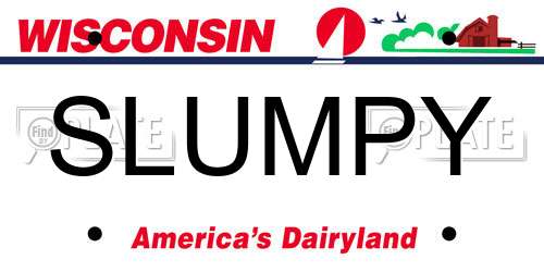 SLUMPY Wisconsin License Plate