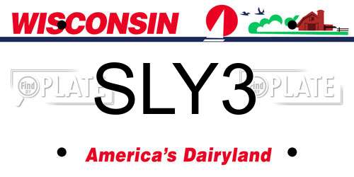 SLY3 Wisconsin License Plate