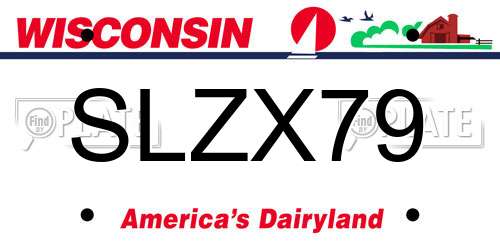SLZX79 Wisconsin License Plate