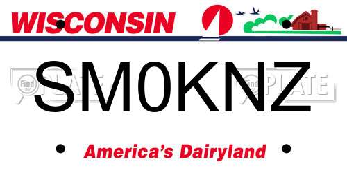 SM0KNZ Wisconsin License Plate