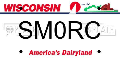 SM0RC Wisconsin License Plate