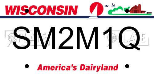 SM2M1Q Wisconsin License Plate