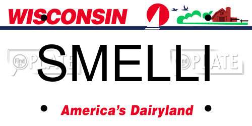 SMELLI Wisconsin License Plate