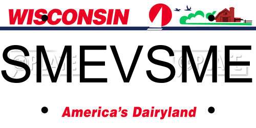SMEVSME Wisconsin License Plate