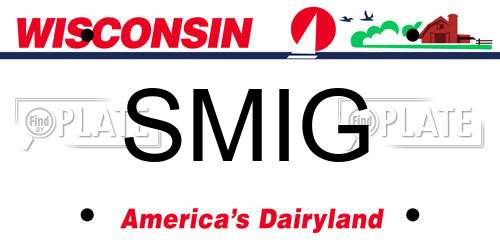 SMIG Wisconsin License Plate