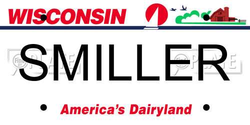 SMILLER Wisconsin License Plate