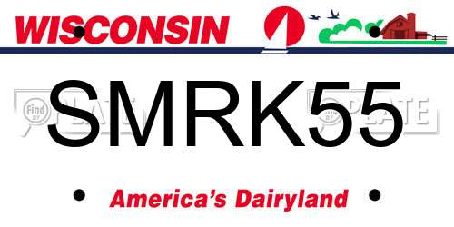 SMRK55 Wisconsin License Plate