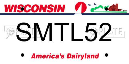 SMTL52 Wisconsin License Plate
