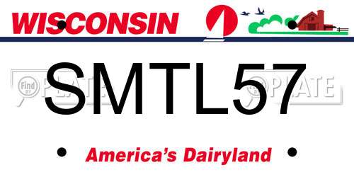SMTL57 Wisconsin License Plate