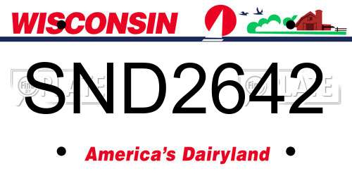 SND2642 Wisconsin License Plate