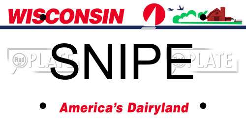 SNIPE Wisconsin License Plate
