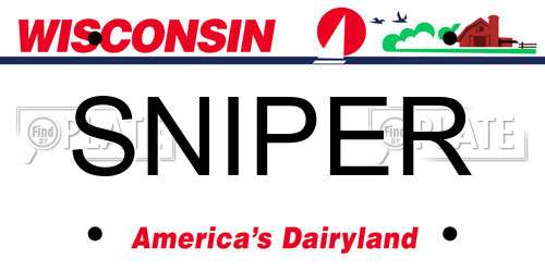 SNIPER Wisconsin License Plate