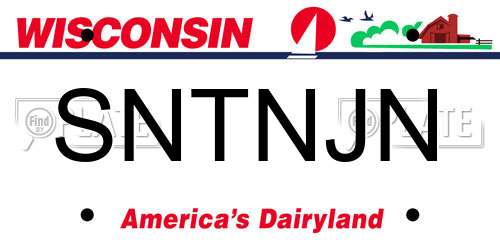 SNTNJN Wisconsin License Plate