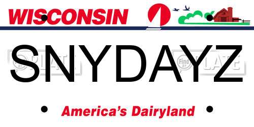 SNYDAYZ Wisconsin License Plate