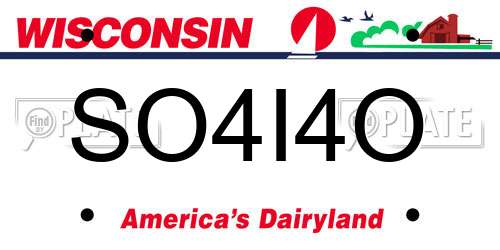SO4I4O Wisconsin License Plate