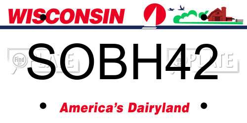 SOBH42 Wisconsin License Plate
