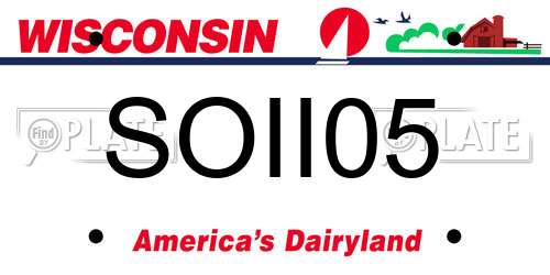 SOII05 Wisconsin License Plate