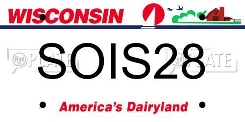 SOIS28 Wisconsin License Plate