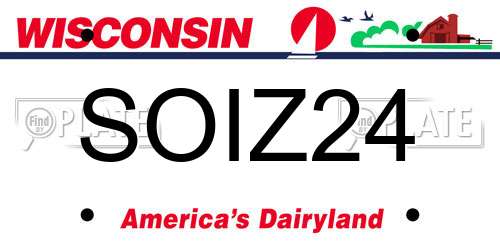 SOIZ24 Wisconsin License Plate