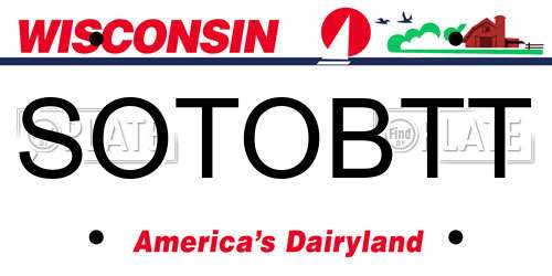 SOTOBTT Wisconsin License Plate