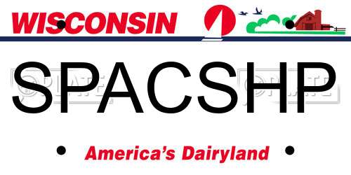 SPACSHP Wisconsin License Plate