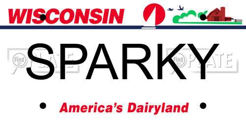 SPARKY Wisconsin License Plate