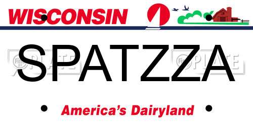 SPATZZA Wisconsin License Plate