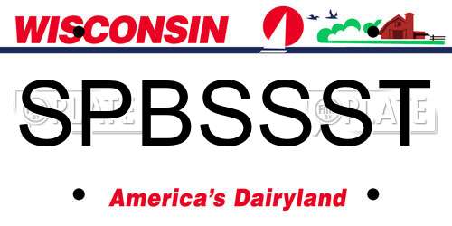SPBSSST Wisconsin License Plate
