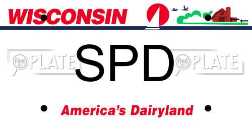SPD Wisconsin License Plate