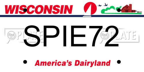 SPIE72 Wisconsin License Plate