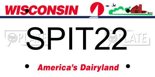 SPIT22 Wisconsin License Plate
