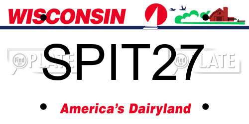 SPIT27 Wisconsin License Plate