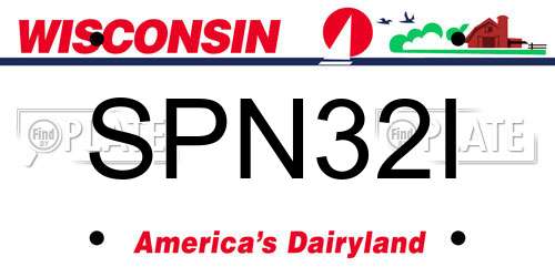 SPN32I Wisconsin License Plate