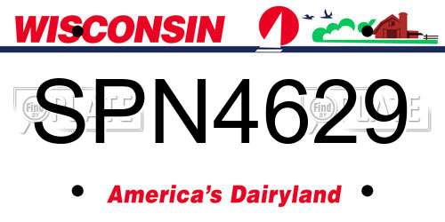 SPN4629 Wisconsin License Plate